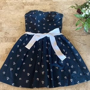 A&F strapless anchor print dress